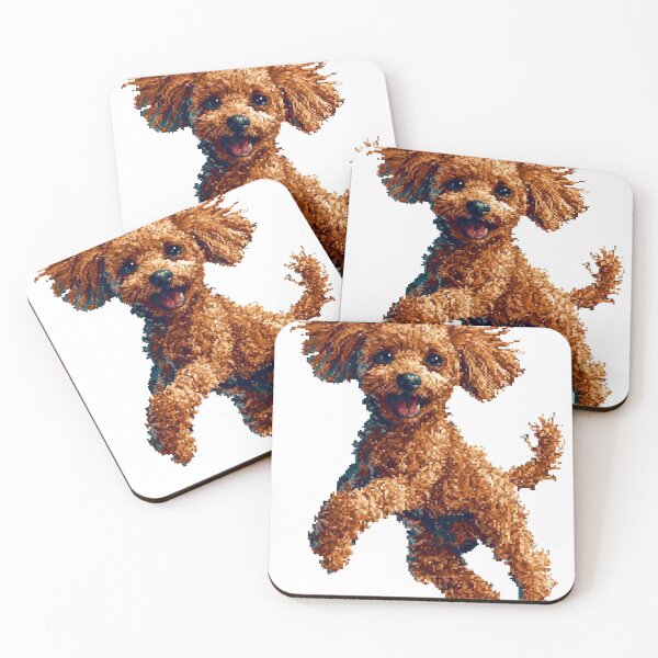 Item preview, Red Poodle in Pixels designed and sold by JuniperFinch.