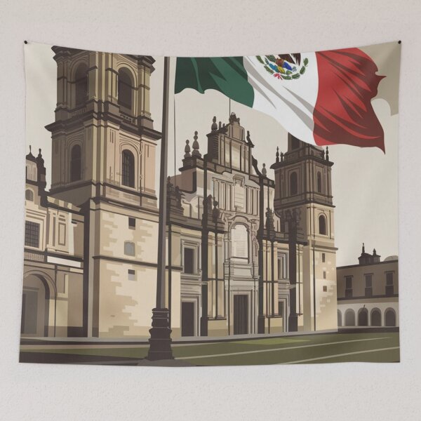 Item preview, Póster de viaje vintage de la Ciudad de México designed and sold by TravelerRat.