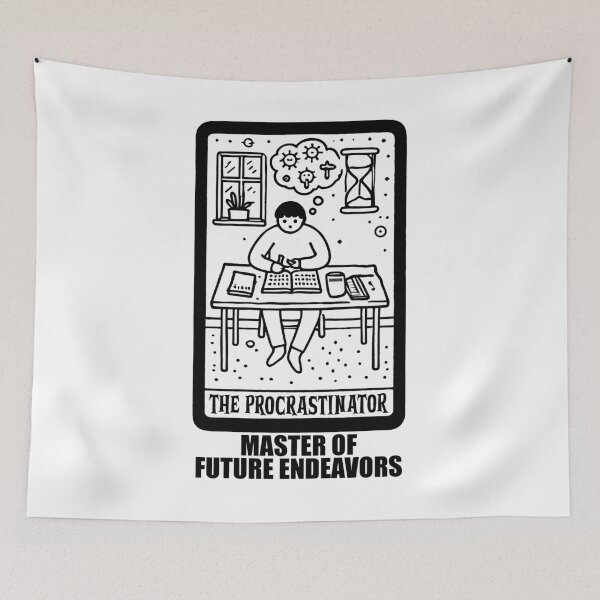 Item preview, Funny Tarot Card The Procrastinator Master of Future designed and sold by TKsTees.