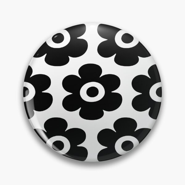 Item preview, Mid Century Modern Floral Pattern Black & White designed and sold by tonymagnerart.