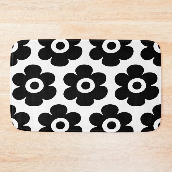 Item preview, Mid Century Modern Floral Pattern Black & White designed and sold by tonymagnerart.