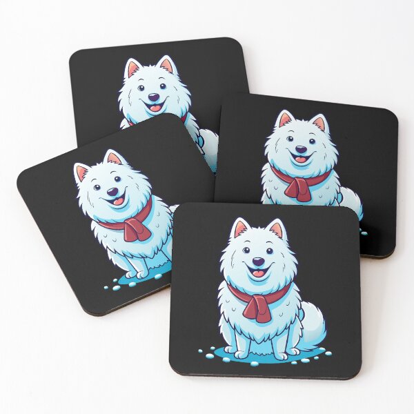 Item preview, Cheerful Samoyed in Snow designed and sold by iwcus.