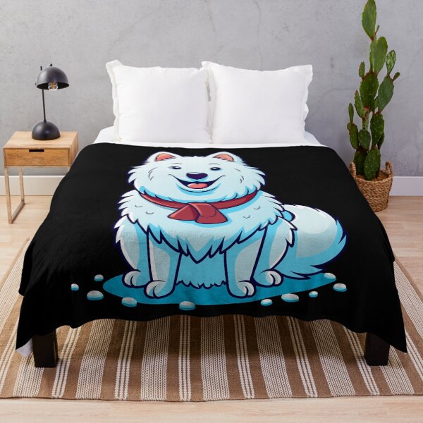 Item preview, Cheerful Samoyed in Snow designed and sold by iwcus.