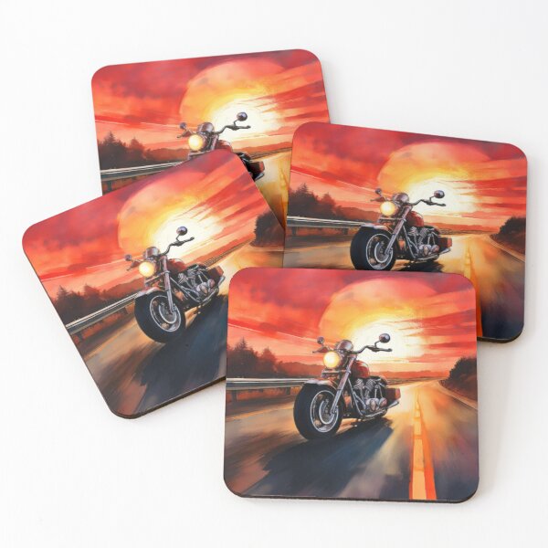 Item preview, Sunset Motorcycle Ride on Open Highway designed and sold by RaiyaTees.