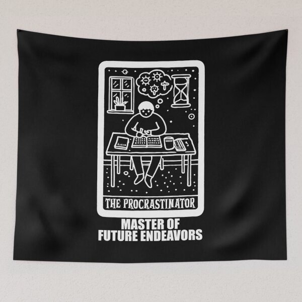 Item preview, Funny Tarot Card The Procrastinator Master of Future designed and sold by TKsTees.