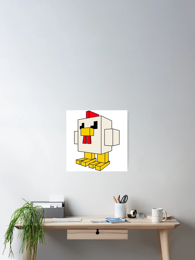 Thumbnail 2 of 3, Poster, Minecraft Chicken designed and sold by Reesh-Store.