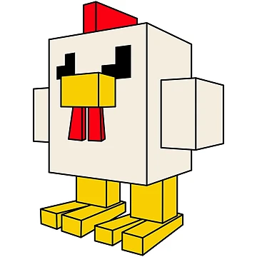 Artwork thumbnail, Minecraft Chicken by Reesh-Store