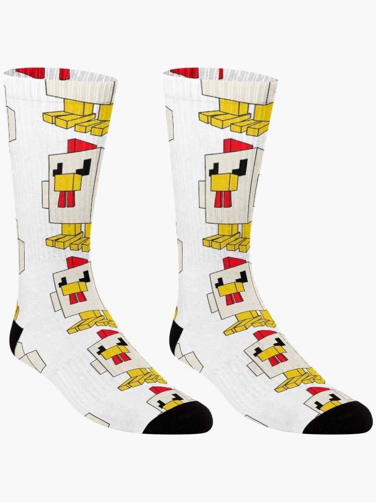 Thumbnail 3 of 5, Socks, Minecraft Chicken designed and sold by Reesh-Store.