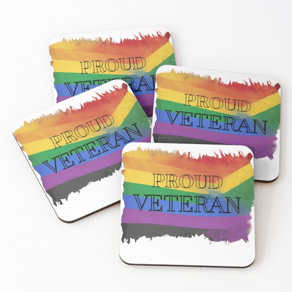 Item preview, Proud Veteran LGBTQ+ Rainbow Flag Design designed and sold by Harprints.Studio.