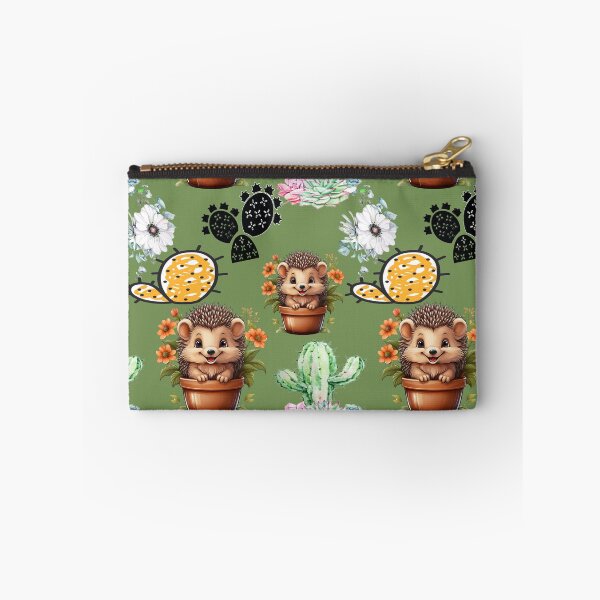 Item preview, Prickly Paradise: A tropical-inspired pattern featuring hedgehogs and cacti in vibrant colors. designed and sold by Grang Art Artistic Designs.