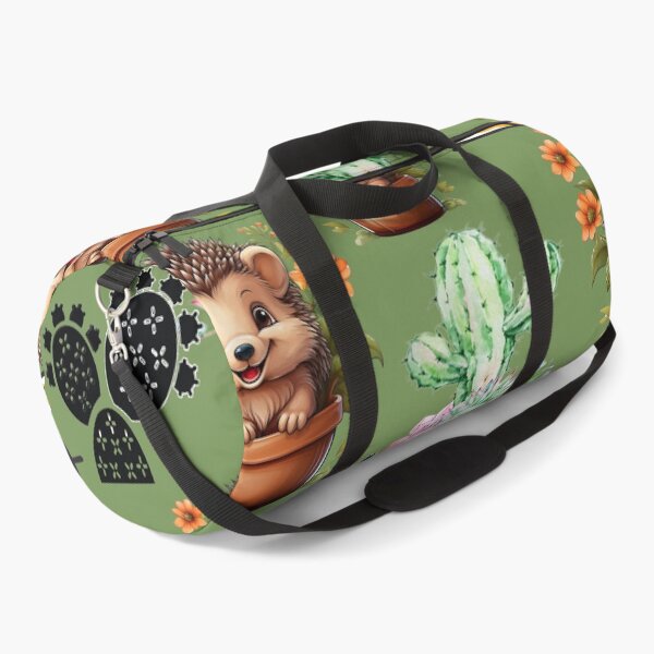Item preview, Prickly Paradise: A tropical-inspired pattern featuring hedgehogs and cacti in vibrant colors. designed and sold by Grang Art Artistic Designs.