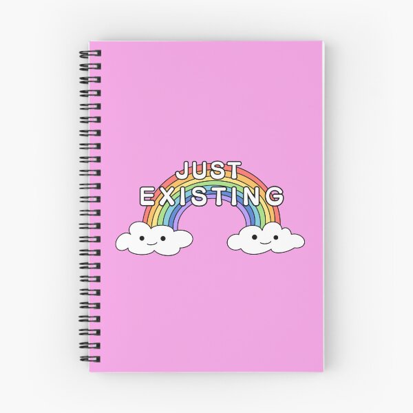 Item preview, Just Existing Rainbow and Smiling clouds designed and sold by ZuzDoesDesigns.