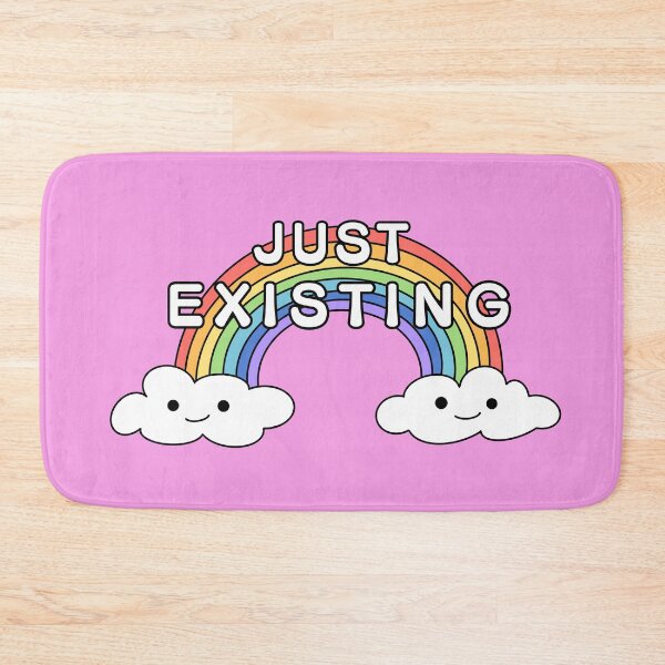Item preview, Just Existing Rainbow and Smiling clouds designed and sold by ZuzDoesDesigns.
