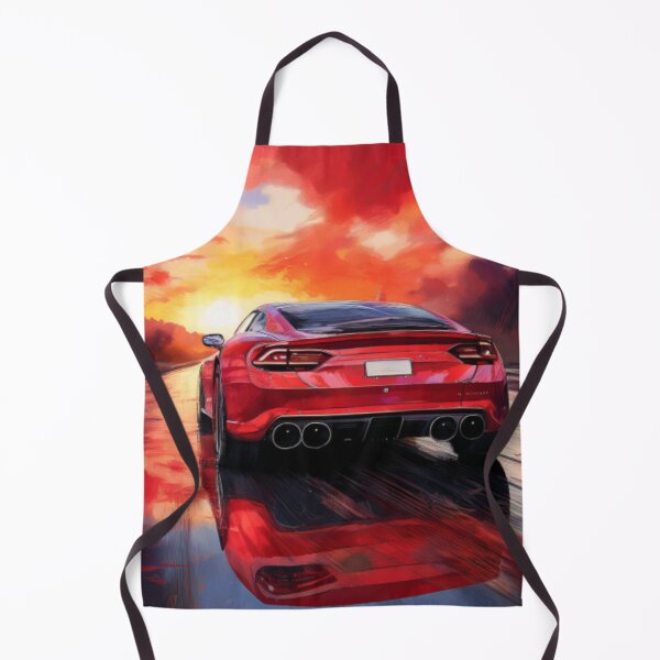 Item preview, Red Sports Car on Scenic Sunset Highway designed and sold by RaiyaTees.
