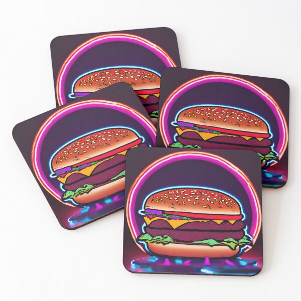 Item preview, Neon cheeseburger designed and sold by seahorse crossing.