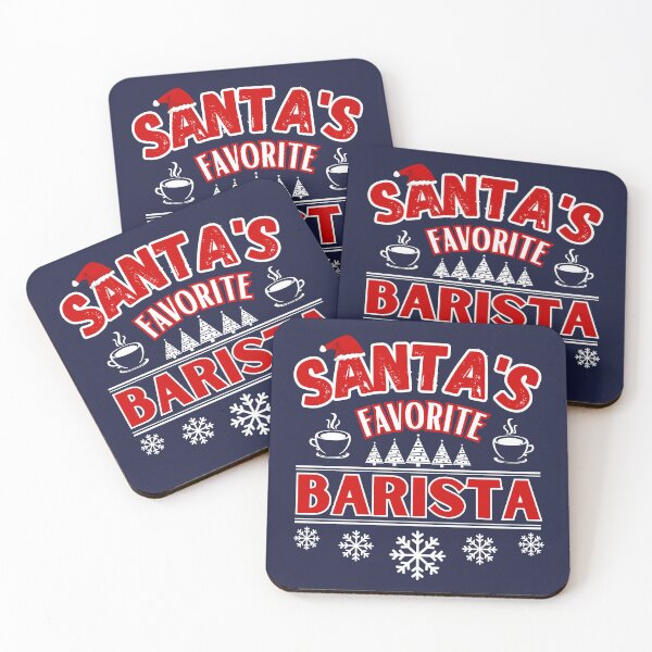 Item preview, Santa's favorite barista funny Christmas gift designed and sold by Meandmyshop.