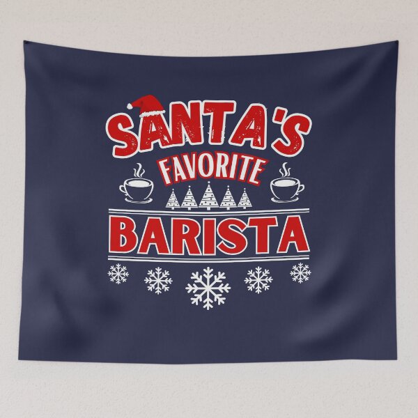 Item preview, Santa's favorite barista funny Christmas gift designed and sold by Meandmyshop.