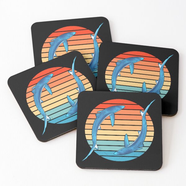 Artikelvorschau, Blauhai Retro entworfen und verkauft von NicGrayGraphic.
