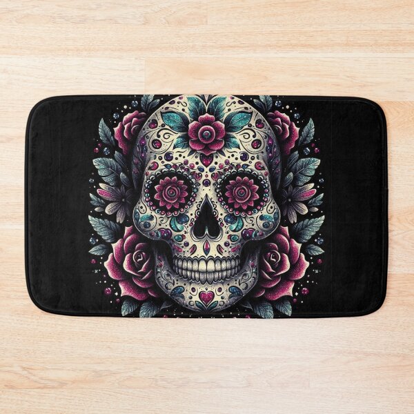 Item preview, Sugarskull Design With Red Roses designed and sold by Paragon-Art.