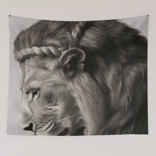 Item preview, Lion with Ponytail Braid designed and sold by Brendon987.