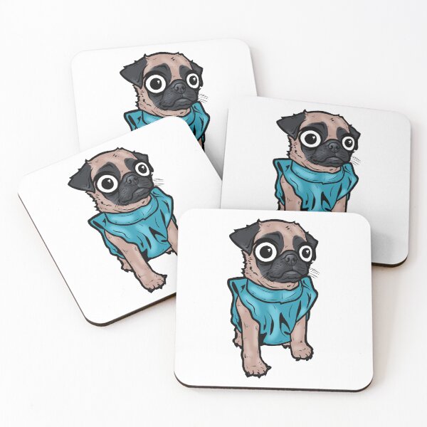 Item preview, Pug blue shirt puppy designed and sold by turddemon.