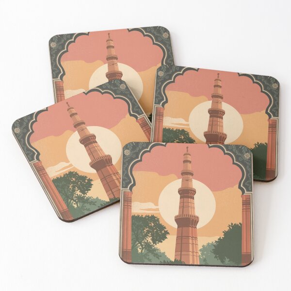 Item preview, Delhi Vintage Travel Poster designed and sold by TravelerRat.