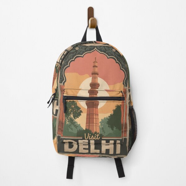 Item preview, Delhi Vintage Travel Poster designed and sold by TravelerRat.