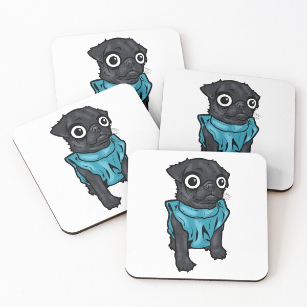 Item preview, Black Pug blue shirt puppy designed and sold by turddemon.