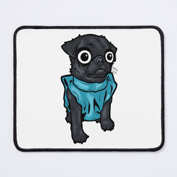 Item preview, Black Pug blue shirt puppy designed and sold by turddemon.