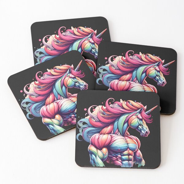 Item preview, Rainbow Muscular Unicorn designed and sold by AwesomeBeyondLimits.