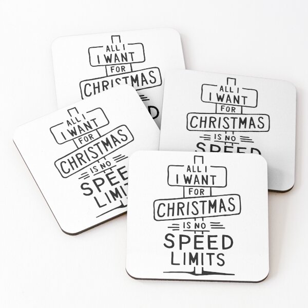 Item preview, All I Want For Christmas Is No Speed Limits Sign designed and sold by MonkiFlipp.