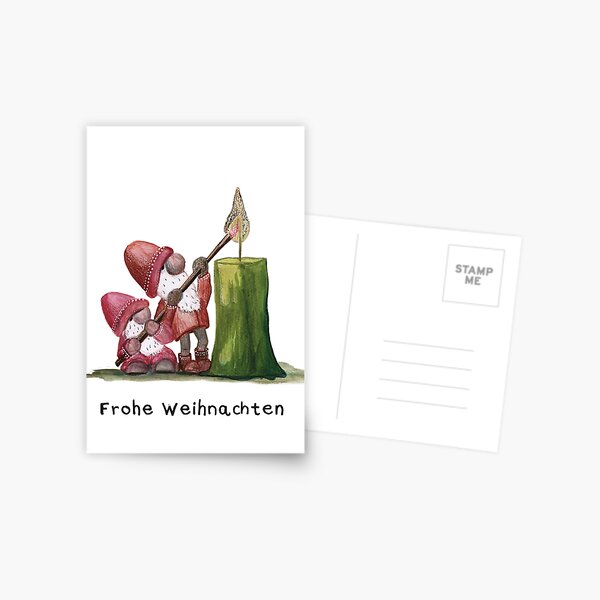 Christmas candle Postcard