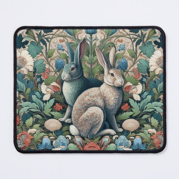 Item preview, Floral Bunny Art Inspired by Persian Rugs designed and sold by Yas_oma.