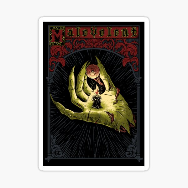 Hand of Malevolence: Black Poster Sticker