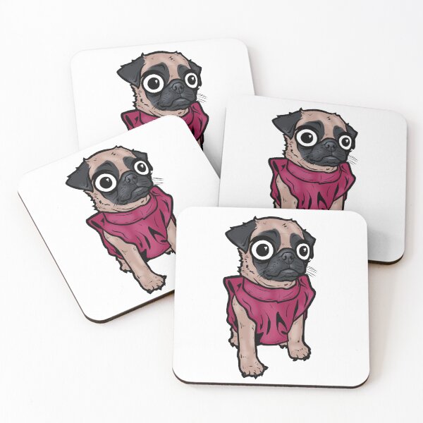 Item preview, Pug maroon shirt puppy designed and sold by turddemon.