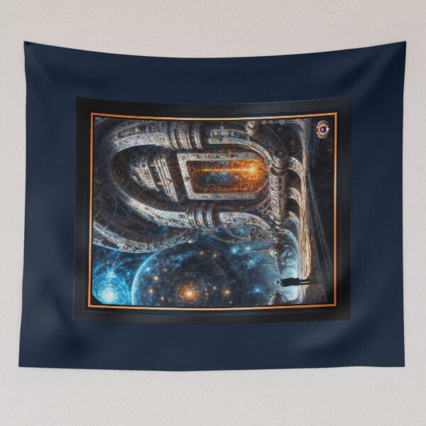Item preview, The Cosmic Architectural Marvel Known As The Oracle Of Cellious VII Breathtaking AI Concept Art by Xzendor7 designed and sold by Xzendor7 Digital Art Creations.