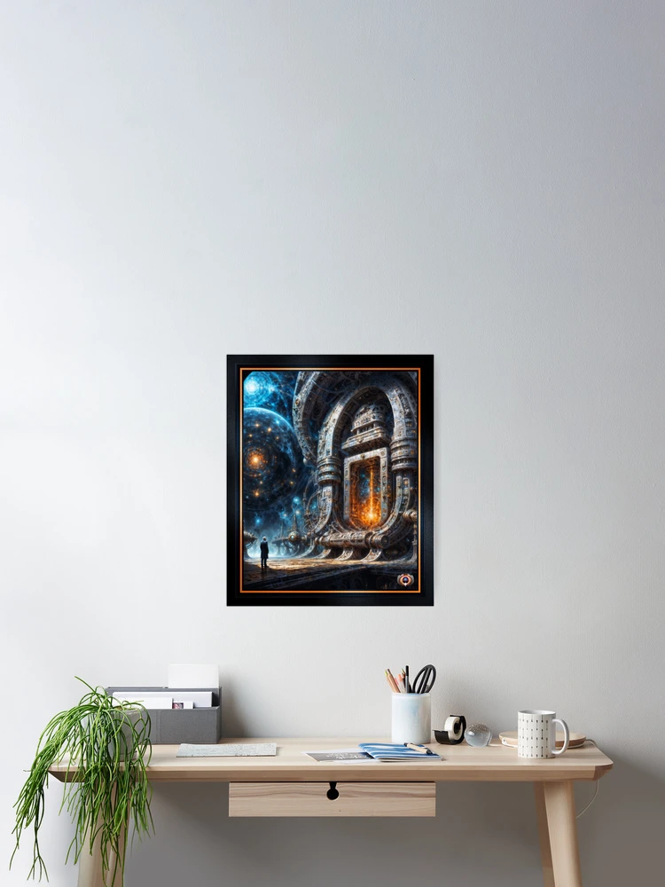 The Cosmic Architectural Marvel Known As The Oracle Of Cellious VII AI Concept Art by Xzendor7 | A Mesmerizing Wonder 2 The Cosmic Architectural Marvel Known As The Oracle Of Cellious VII Breathtaking AI Concept Art by Xzendor7 Wall Decor Poster Art Print