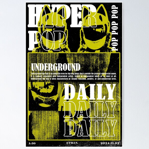 Item preview, Hyperpop Poster designed and sold by bOptics.