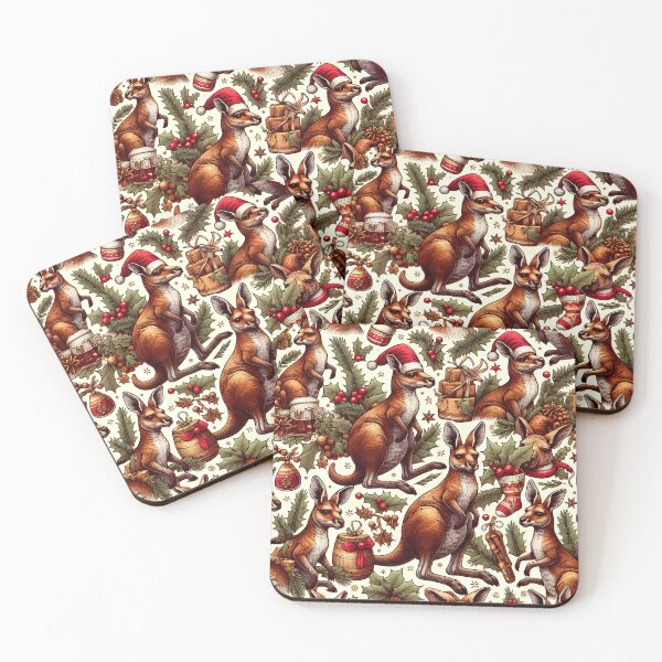 Item preview, Christmas Kangaroo Wallpaper designed and sold by Travelcases.