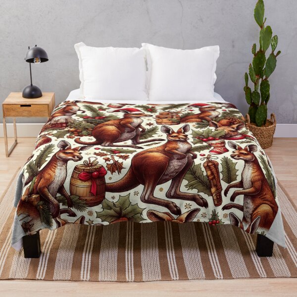 Item preview, Christmas Kangaroo Wallpaper designed and sold by Travelcases.