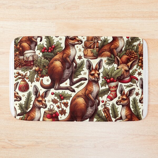 Item preview, Christmas Kangaroo Wallpaper designed and sold by Travelcases.