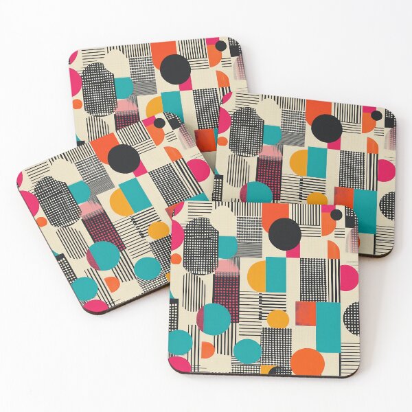 Item preview, Abstract geometric art with a variety of shapes and lines design designed and sold by SAJAMANIA.