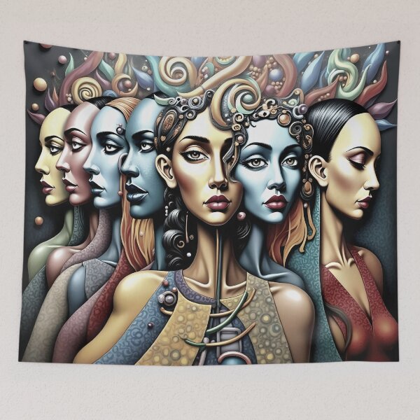 Item preview, The Many Faces of Her designed and sold by Amber-Lee-Art.