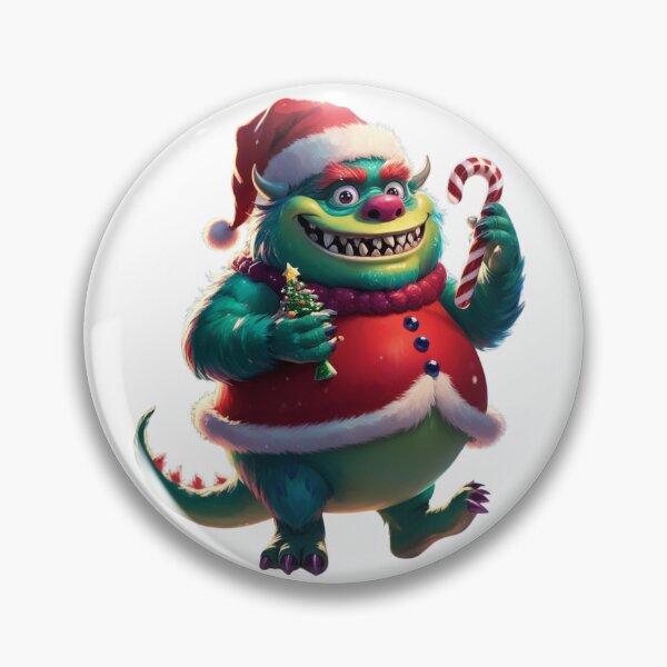 Item preview, Festive Monster with Candy Cane - Whimsical Christmas Art designed and sold by photoemich.