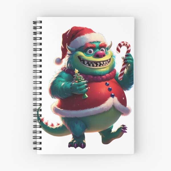 Item preview, Festive Monster with Candy Cane - Whimsical Christmas Art designed and sold by photoemich.