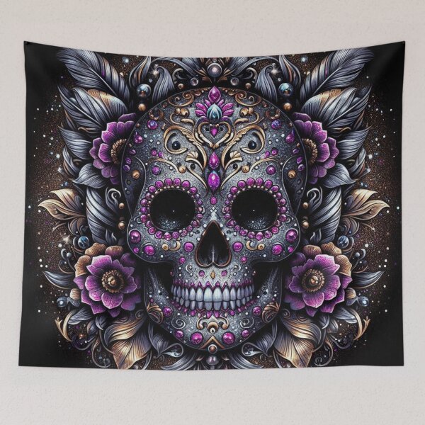 Item preview, Sugarskull Design With Purple & Silver  designed and sold by Paragon-Art.