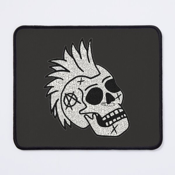 Item preview, Mohican Punk Skull T-Shirt – Distressed Anarchy Style designed and sold by paulo silveira.