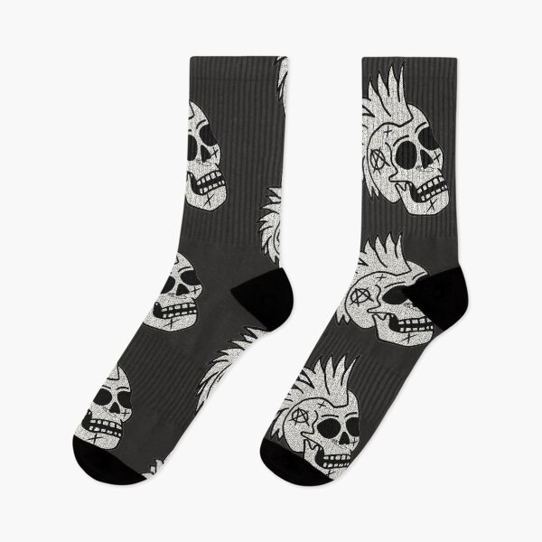 Item preview, Mohican Punk Skull T-Shirt – Distressed Anarchy Style designed and sold by paulo silveira.