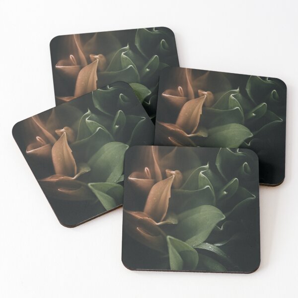 Item preview, Dark Green & Gold Shadow Leaves  designed and sold by EdgarInFocus.