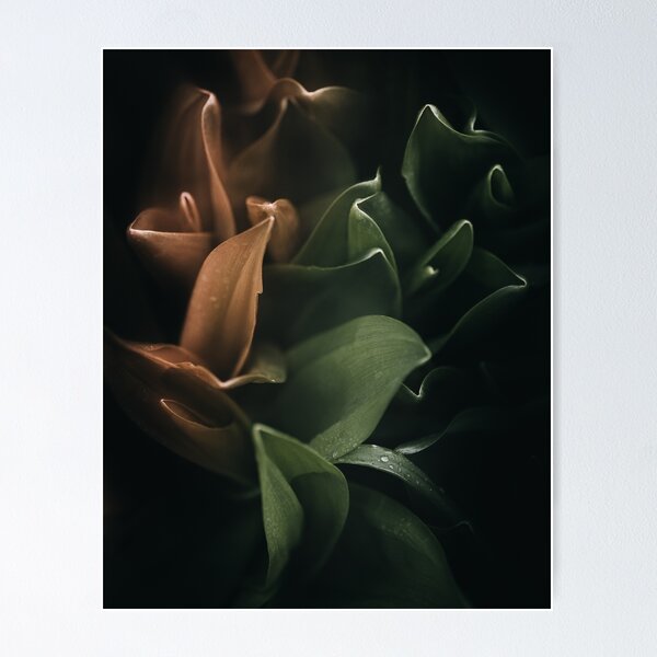 Item preview, Dark Green & Gold Shadow Leaves  designed and sold by EdgarInFocus.
